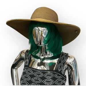 Peter Grimm Natural Fiber Wide Brim Hat Cap Womens Size OS‎ Brown Beach Vacation